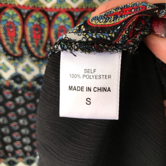 Wallpapher Sheer Mixed Print Blouse - Picture 6 of 7